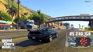 GTA 5 Gameplay on 8$ Graphic Card  AMD R5 240 1GB