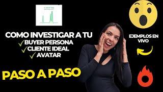 CÓMO HACER LA INVESTIGACIÓN DEL BUYER PERSONA - AVATAR - CLIENTE IDEAL - PASO A PASO CON EJEMPLOS