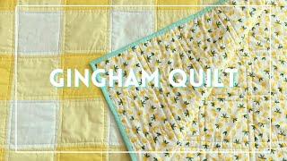 HOW TO MAKE A GINGHAM QUILT  Gender Neutral Baby Quilt