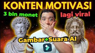 LAGI VIRAL Konten Motivasi & Quotes Gambar dan Suara AI untuk Pemula