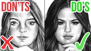 DOS & DONTS How To Draw a Face   Realistic Drawing Tutorial Step by Step