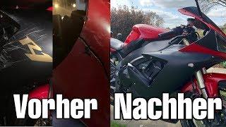 Motorrad für 70€ wieder fertig gemacht  Mit Sprühfolie  Yamahco