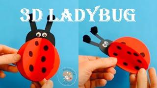 3D Ladybug Craft  Paper Craft for Kids