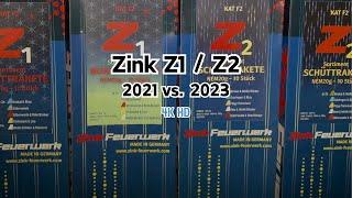 Zink Feuerwerk Z1  Z2 - Charge 2021 vs. 2023 - 4K