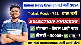 Indian Navy Civilian New vacancy 2024   Notification Out  Indian Navy Civilian  Online Form 2024 