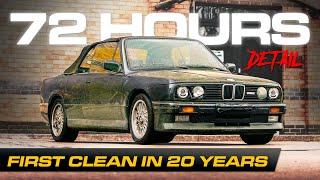 Barn Find BMW E30 M3 Convertible Meguiars Detail - First Deep Clean in 20 Years