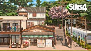 Japanese Countryside Village   Stop Motion Build  The Sims 4  No CC