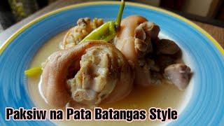 Easy to Follow Cooking Video for Paksiw na Pata Batangas Style