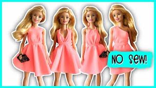 Very easy infinity dress for your Barbie doll. Clothes without sewing or gluing.
