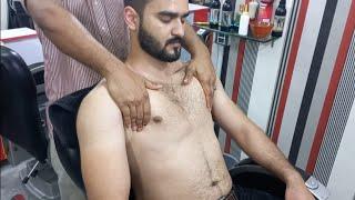 Asmr Satisfying Head Massage and Chest Massage by Barber Faisal pakistanibarber #asmr #headmassage