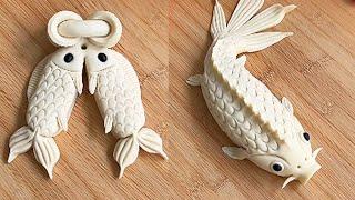  Satisfying And Yummy Dough Pastry Ideas ▶ Fish Bread Bird Bread Frog Bread