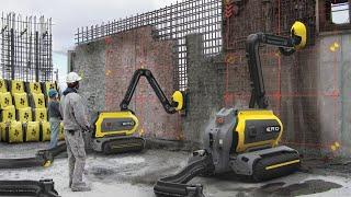 Construction workers cant believe this machine. Incredible modern construction technology.
