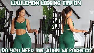 Lululemon Align Pocket -worth the hype? Try on and inseam comparison on a tall girl