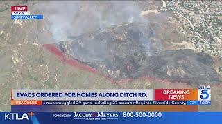 Evacuations ordered as Sharp Fire threatens homes in Simi Valley