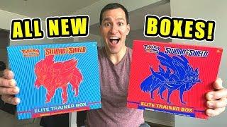 *NEW POKEMON CARDS ZACIAN AND ZAMAZENTA BOX* Opening SWORD AND SHIELD Elite Trainer Boxes