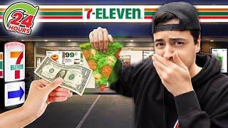 چالش 24 ساعت فقط غذای سوپرمارکت سون ایلون  Eating ONLY 7-Eleven FOOD for 24 HOURS