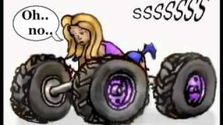 Female TF  Girl into Monster Truck comic sequence