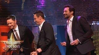 Michael Fassbender Hugh Jackman & James McAvoy Dance to Blurred Lines - The Graham Norton Show
