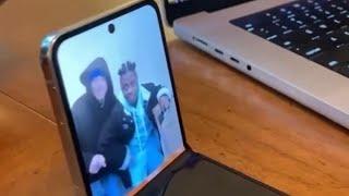 Rayvanny Surprised with Harry Hudson In USA a Brand New GalaxyZ Flip 5