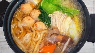 Perfectly nutritinal How to cook Nabeyaki-udon in the Japanese way.#3