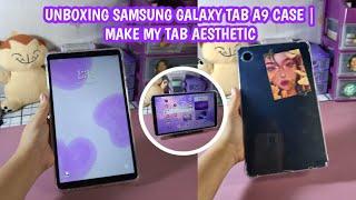 samsung galaxy tab A9 case unboxing  ️  make my tab A9 aesthetic 