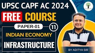 UPSC CAPF AC 2024  FREE Course  PAPER-1  Economy  Infrastructure  Class-11