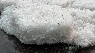 Hailstorm in Calgary August 5 2024 Sage Hill NW Canada