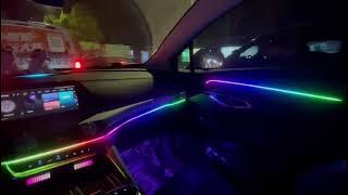LED Symphony Rainbow Color Car Ambient Lights 64 Color RGB Interior Acrylic Light Guide Fiber Optic