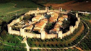 MONTERIGGIONI Borgo Medioevale - Medieval village Tuscany - HD