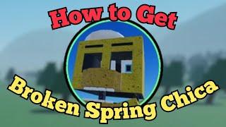 How to Get Broken Spring Chica Badge  Fredbears Springlock Suits  Roblox