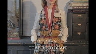 Sabina Savage Cashmere Backed Stole How to tie the Belted Drape