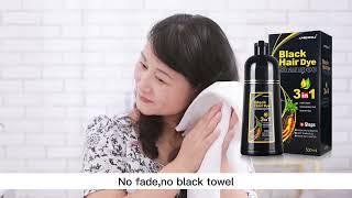 MEIDU Gray To Black 3 in 1 Ginger Hair Dye Shampoo  Hair Dye Shampoo