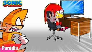 TAILS PEGOU O KNUCKLES NO FLAGRA #shorts