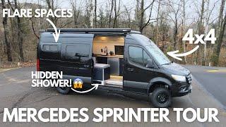 MUST SEE VAN TOUR  Full Mercedes 4x4 Sprinter tour with a hidden bathroom
