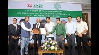 Minister KTR  Lulu Group International announces commencement of its operations in Telangana.