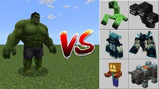 Minecraft Hulk vs Minecraft Mobs