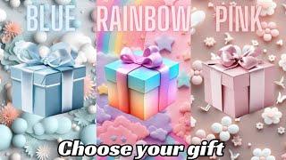 Choose your gift  3 gift box challenge Blue Rainbow & Pink #chooseyourgift #pinkvsblue