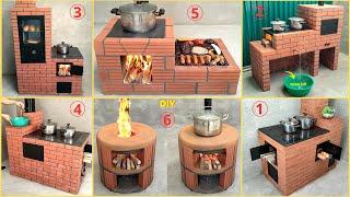 6 types of wood stoves built with red bricks the most common in the family - You should know