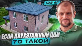 Двухэтажный дом из газобетона в классическом стиле стоимость архитектура обзор планировки.