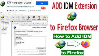 How To Add IDM Extension to Mozila Firefox Browser Manually 2024  IDM Extension for Mozila Firefox