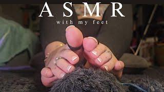 ASMR  Microphone Scratching w My FEET  No talking