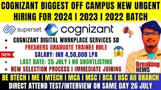 COGNIZANT BIGGEST MASS HIRING ANNOUNCED  DIRECT TESTINTERVIEW HIRING  OFF CAMPUS DRIVE 2024 2023