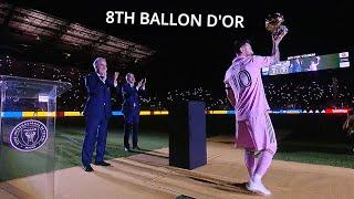 Lionel Messi Presents 8th Ballon dOr at Inter Miami Stadium