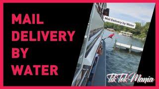 Mail delivery by boat - watch this guy