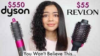 REVLON ONE STEP DRYER AND VOLUMIZER VS DYSON AIRWRAP ON CURLY HAIR - HONEST REVIEW