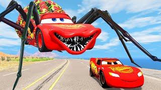 LIVE Escape From Lightning McQueen Eater & Cars VS CHOO CHOO CHARLES EATER & SCP096 -  Beamng.Drive
