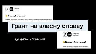 ГРАНТ на ВЛАСНУ СПРАВУ від відмови до отримання