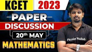 KCET 2023 Maths Paper Analysis  Discussion along with Answer Keys 