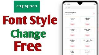 How To Change Oppo Font style Oppo And Realme