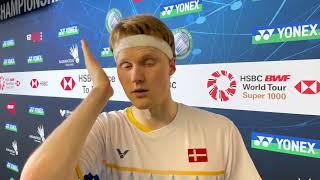 YONEX All England 2023 Anders Antonsen interview after crazy semifinal